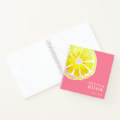 Lemon Waterverf Monogram roze Modern zakboek Notitieboek (Binnen)