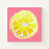 Lemon Waterverf Monogram roze Modern zakboek Notitieboek (Achterkant)