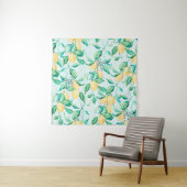 Lemon-waterverf naadloos patroon wandkleed (In situ)