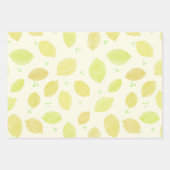 Lemon Waterverf Pattern Citrus Inpakpapier Vel (Voorkant)
