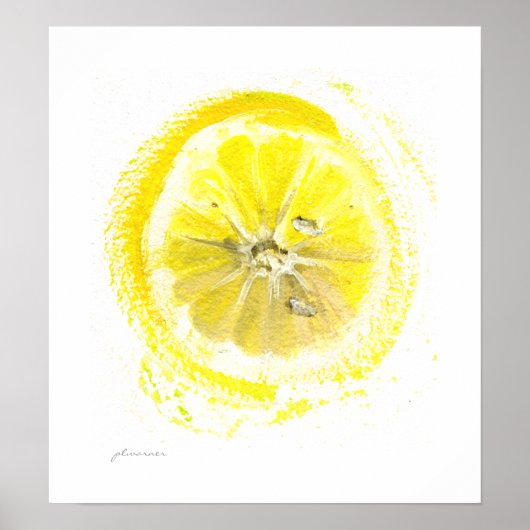 Lemon waterverf poster (Voorkant)