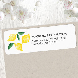 Lemon Waterverf Return Address Label