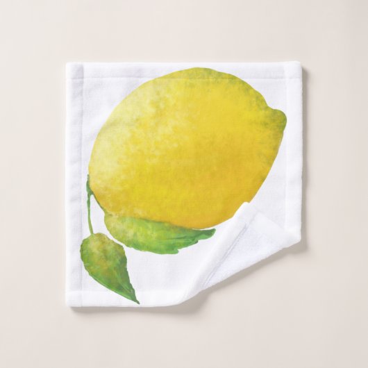 Lemon Waterverf schilderen Bad Handdoek (Wasdoekje)
