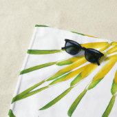 Lemon Waterverf schilderingspatroon Strandlaken (In situ)