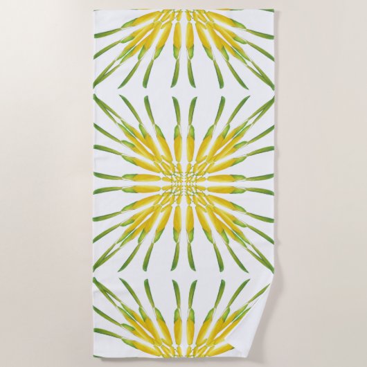 Lemon Waterverf schilderingspatroon Strandlaken (Voorkant)