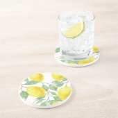 Lemon Waterverf Stone Onderzetter (Zijkant)