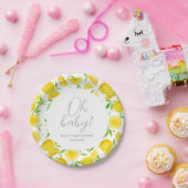Lemon Waterverf Summer Baby shower Papieren Bordje (Feest)