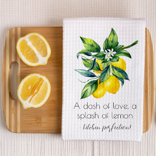 Lemon-Waterverf Theedoek