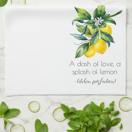 Lemon-Waterverf Theedoek (Gevouwen)