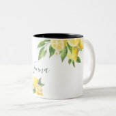 Lemon-Waterverf Tweekleurige Koffiemok (Voorkant rechts)