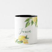 Lemon-Waterverf Tweekleurige Koffiemok (Center)