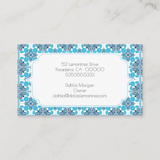 Lemon Waterverf Visitekaartje (Achterkant)