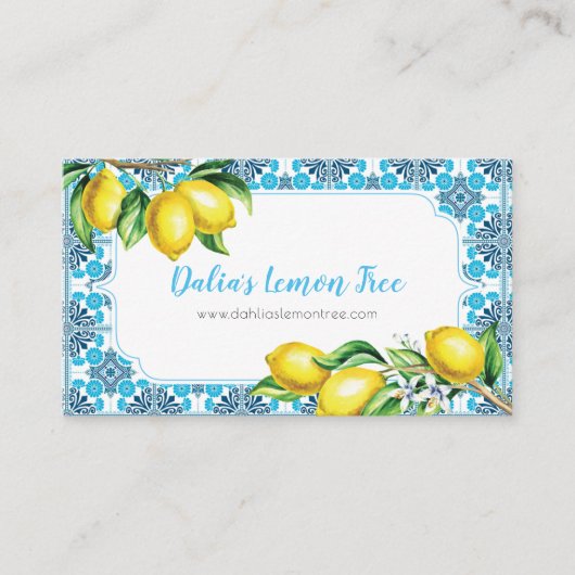 Lemon Waterverf Visitekaartje (Voorkant)