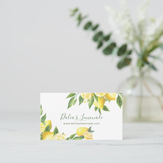 Lemon-Waterverf Visitekaartje (Staand voorkant)