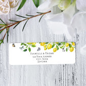 Lemon Wedding Address Etiket