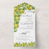 Lemon Wedding All-in-One uitnodiging (Binnen)