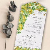 Lemon Wedding All-in-One uitnodiging