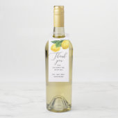 Lemon Wedding Bedankt | Elegante citrussmaak Flessenhanger (Op fles)