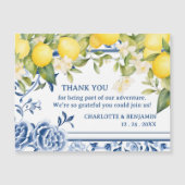 Lemon Wedding Bedankt Magnetische Kaart (Voorkant)