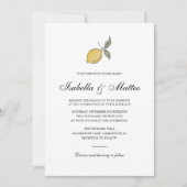 Lemon Wedding Invitation with QR Code | Amalfi  Kaart (Voorkant)