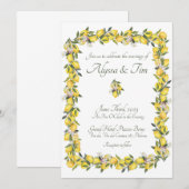 Lemon Wedding Invitations Kaart (Voorkant / Achterkant)