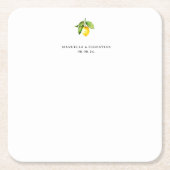 Lemon Wedding Kartonnen Onderzetters (Voorkant)