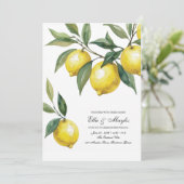 Lemon Wedding | Mediterrane citrus Kaart (Staand voorkant)