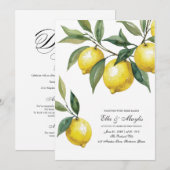 Lemon Wedding | Mediterrane citrus Kaart (Voorkant / Achterkant)