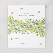 Lemon Wedding Plaatskaartje (Buitenkant ongevouwen)