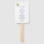 Lemon Wedding Program Hand Fan Handwaaier (Achterkant)