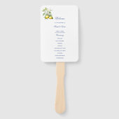 Lemon Wedding Program Hand Fan Handwaaier (Voorkant)
