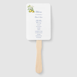Lemon Wedding Program Hand Fan Handwaaier