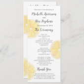 Lemon Wedding Programma Programmakaart (Voorkant / Achterkant)