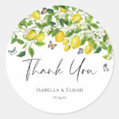 Lemon Wedding Ronde Sticker (Voorkant)