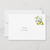 Lemon Wedding RSVP card Kaartje (Achterkant)