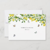 Lemon Wedding RSVP Kaartje (Achterkant)