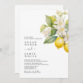 Lemon Wedding Uitnodiging (Voorkant / Achterkant)