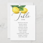 Lemon Wedding Zitting Grafiek | citrus uit de kust Kaart (Voorkant)