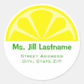 Lemon Wedge Adreslabel Sticker (Voorkant)