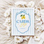 Lemon Whimsical Blue Girls Kaarten & Geschenken Te Poster