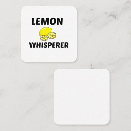 LEMON WHISPERER VIERKANTE VISITEKAARTJE (Voorkant / Achterkant)