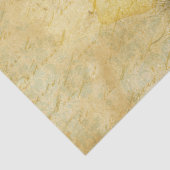  Lemon White Floral Script Decoupage Tissuepapier (Detail)