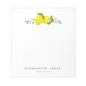 Lemon & White Flower Simple Clean Notitieblok (Voorkant)