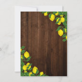 Lemon Wood Summer | Baby shower Uitnodiging (Achterkant)