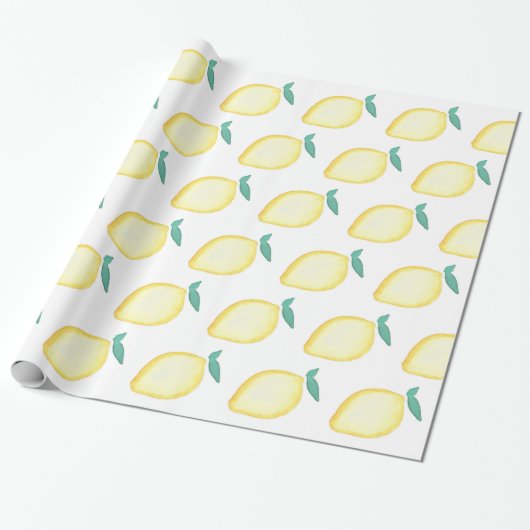 Lemon Wrapping Paper Cadeaupapier (Uitgerold)