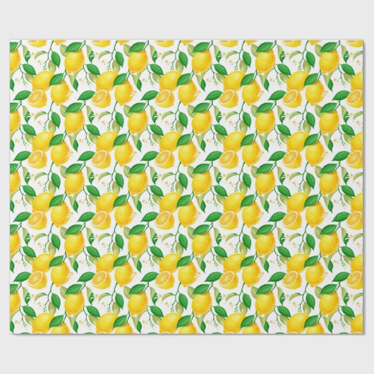 Lemon Wrapping Paper Cadeaupapier (Vlak)