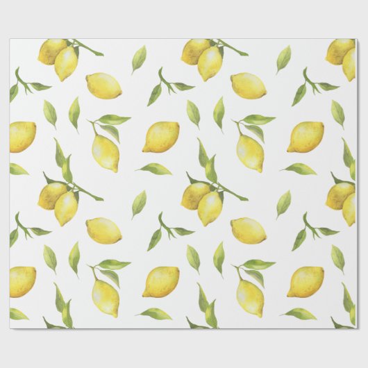Lemon Wrapping Paper Cadeaupapier (Vlak)