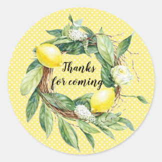 Lemon wreath sticker customizable
