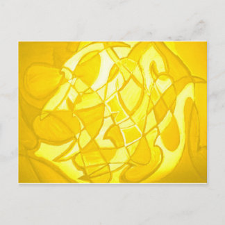 Lemon Yellow Abstract Briefkaart