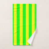 Lemon Yellow and Lime Green Stripes Bad Handdoek (Handdoek)